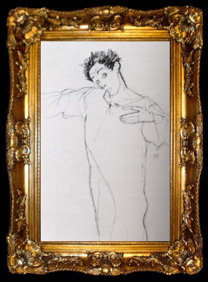 framed  Egon Schiele Self portrait, ta009-2